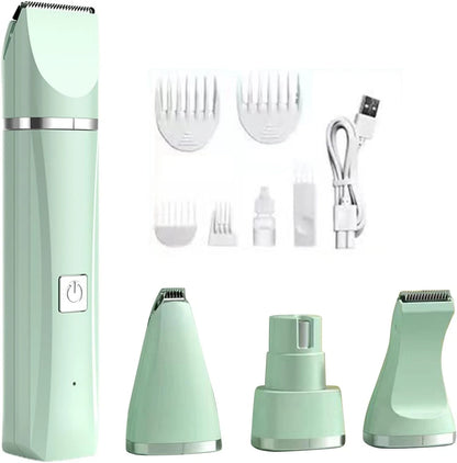 4 in 1 Electric Pet Grooming Kit - Hair Trimmer, Clippers, Nail Grinder for Cats & Dogs